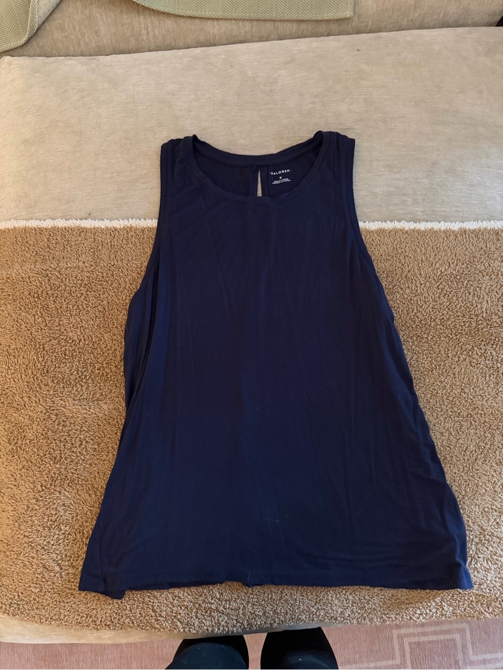 Women's Navy Sleeveless Tank Top